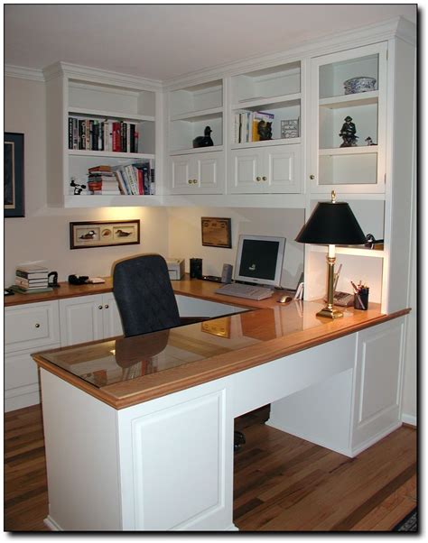 Home Office in "U" shape with desk | Home office cabinets, Home office ...