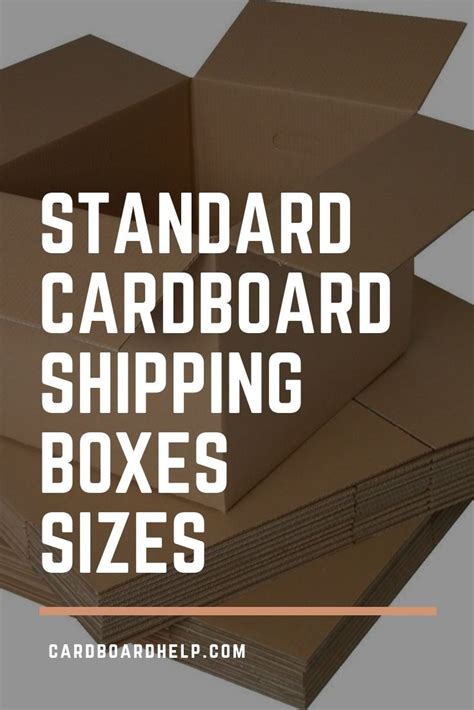 What is the Standard Cardboard Shipping Boxes Sizes? | Cardboard ...