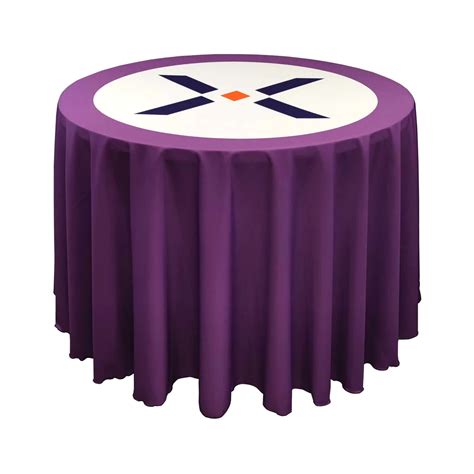 Round Custom Printed Table Throw — All Over Print - Premier Table Linens - Medium