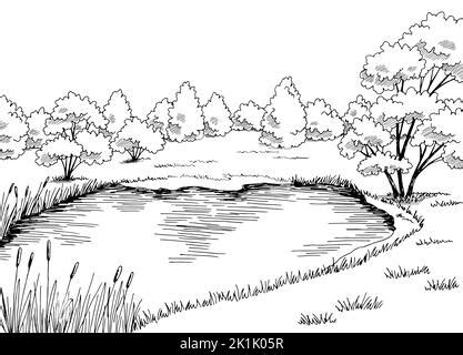 Lake Clip Art Black And White