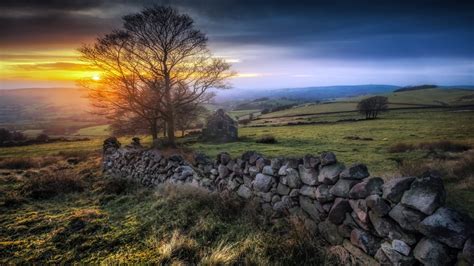 Fondos de pantalla : pared, puesta de sol, paisaje, al aire libre ...