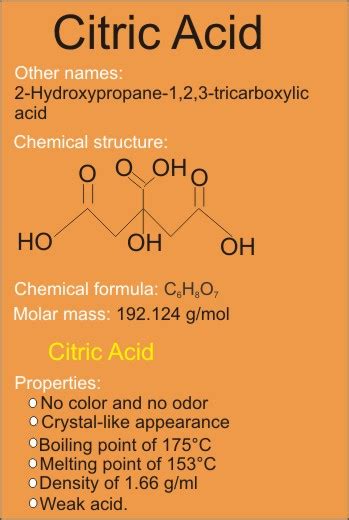 Citric Acid Hazards: Formula, Uses, Properties