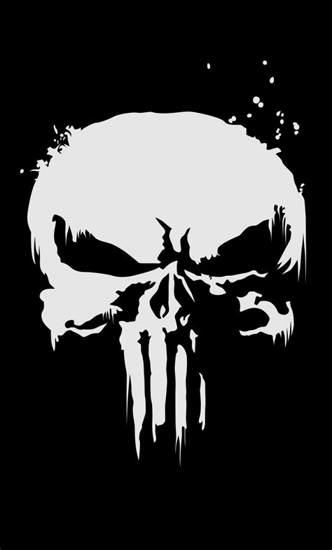 Download 1280x2120 wallpaper the punisher, logo, skull, iphone 6 plus ...