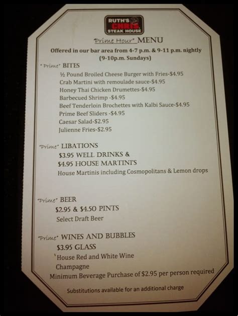 Ruth Chris Garden City Menu Prices : Ruth's Chris Steak House Menu ...