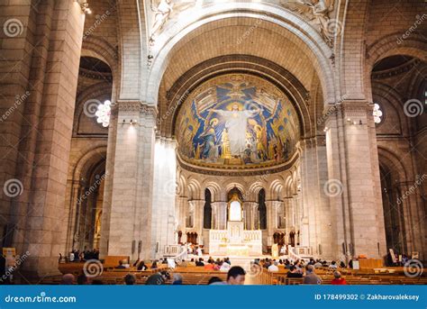 Interior View of the Basilica of the Sacred Heart of Paris, Commonly Known As the Sacre Coeur ...