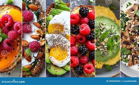 Set of Healthy Ideas of Protein Breakfast Stock Image - Image of cook ...