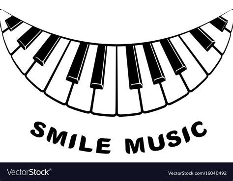 Music logo piano smile icon. Simple illustration of music logo piano ...