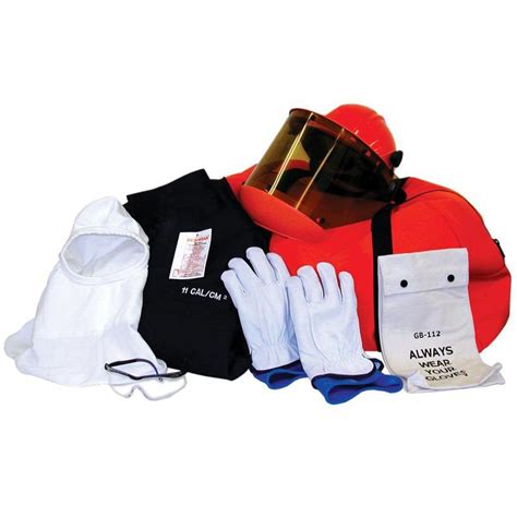 HRC Level 2 PPE 8 Cal/cm2 Arc Flash Protection Kit with Coat, Bib ...