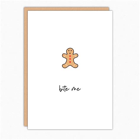 Cheeky Christmas Card. Funny Holiday Card. Funny Christmas Gift. Bite ...