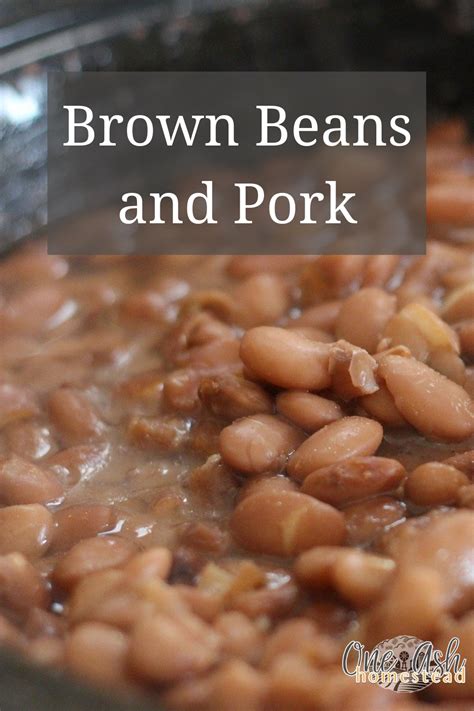 Brown Beans and Pork - One Ash Homestead