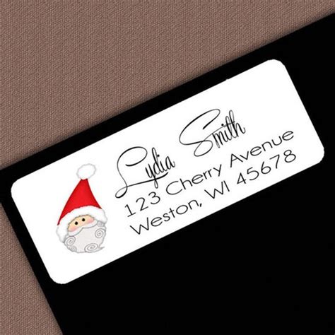 Christmas Address Label Personalized Self Stick Labels With - Etsy