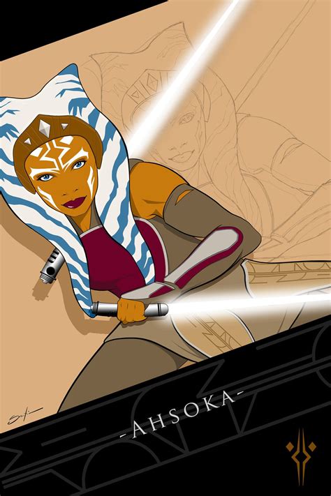 Rosario Dawson Art Ahsoka Tano Art Star Wars Art Print Gift Celebrity ...