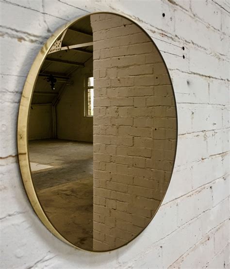 Orbis™ Bronze Tinted Round Customisable Contemporary Mirror with Brass Frame | Mirror, Tinted ...