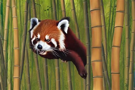 red panda sleeping in a bamboo forrest, cinematic, | Stable Diffusion | OpenArt