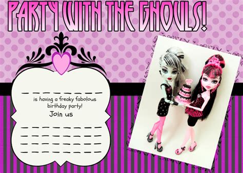 Free Printable Monster High Party Invitation - Itsy Bitsy Fun