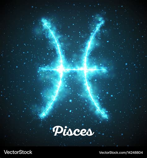 Abstract zodiac sign pisces Royalty Free Vector Image