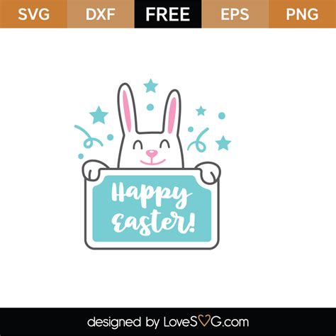 Free Happy Easter Banner SVG Cut File - Lovesvg.com