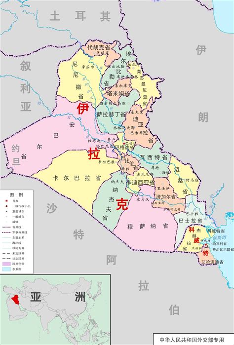 伊拉克行政区域图_伊拉克地图查询