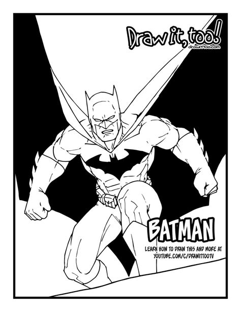 How to Draw BATMAN (Comic Version) Drawing Tutorial | Draw it, Too!