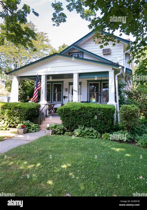 House Exterior, in Middle Class Neighborhood, United States Stock Photo ...