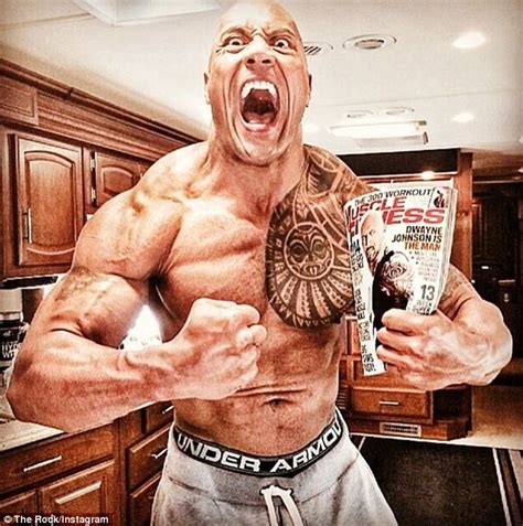 Dwayne Johnson pumps iron at the gym...after 22 hour flight to ...