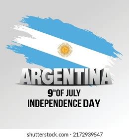 Happy Independence Day Argentina 9th July Stock Vector (Royalty Free ...