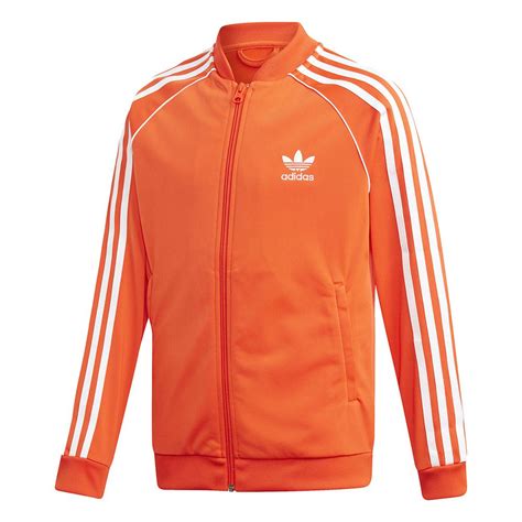 Adidas Originals Superstar Top Track Jacket Kids Unisex Orange/White ...