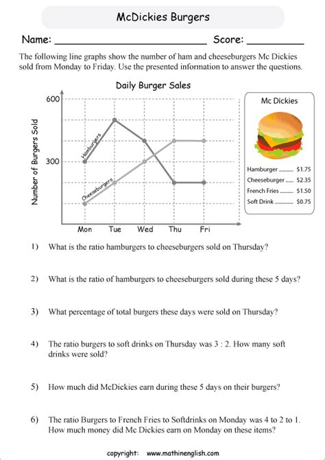 Printable primary math worksheet for math grades 1 to 6 based on the ...