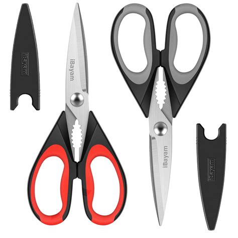 Buy Kitchen Shears, iBayam Kitchen Scissors Heavy Duty Meat Scissors Poultry Shears, Dishwasher ...