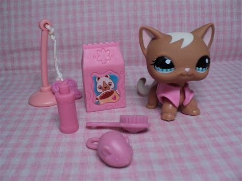 Littlest Pet Shop LPS Rare Cat+ Pink Jacket+Accessories Great 4 Gift Excellent #Hasbro Lps ...