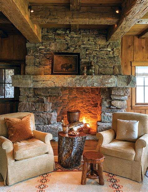 Reinventing a Montana Ranch - Mountain Living | Rustic house, Cabin homes, Cabin fireplace