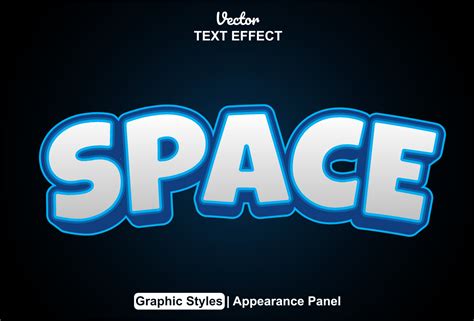 space text effect with graphic style and editable. 16348191 Vector Art ...