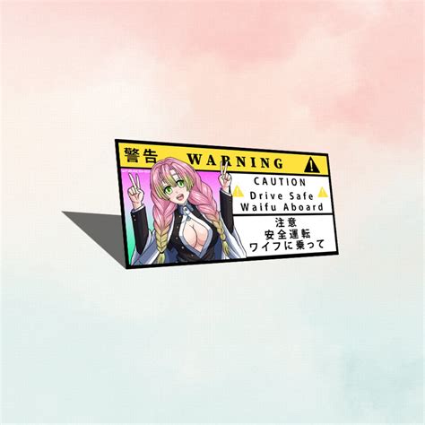 Anime Car Sticker Anime Decal Sticker Waifu Warning Sticker Anime Vinyl Stickers - Etsy