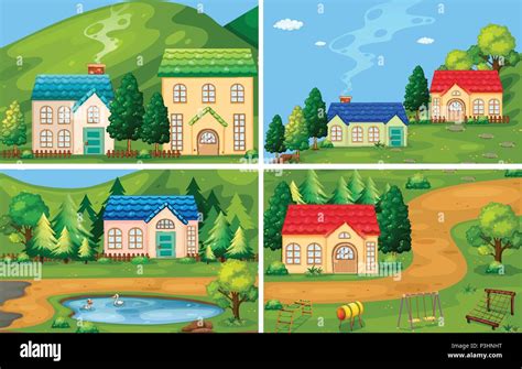 A Set of Forest House illustration Stock Vector Image & Art - Alamy