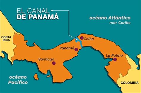 Premium Vector | Mapa de Panama y su canal