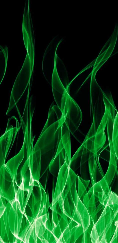 Green Fire Flames Wallpaper