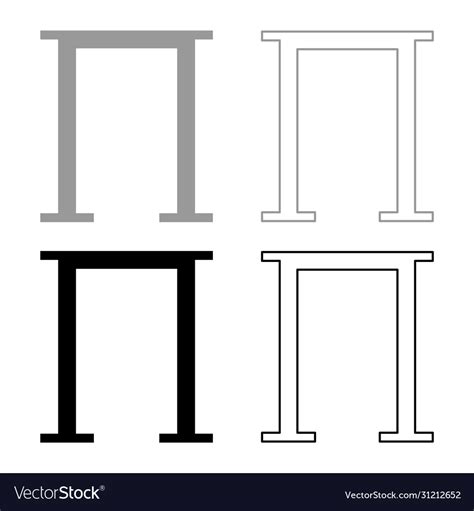 Pi greek symbol capital letter uppercase font Vector Image