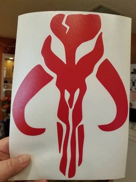 Star Wars Decal Mandalorian Symbol Skull Decal Mandalorian | Etsy