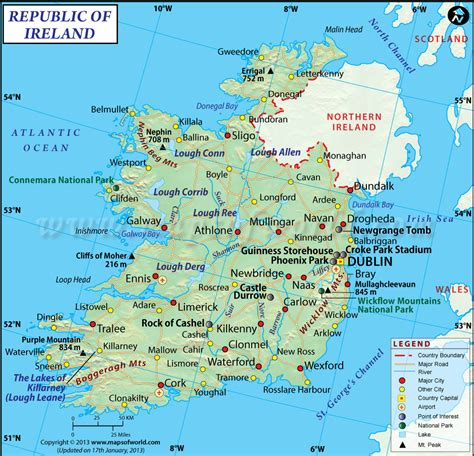 Map of Ireland, Ireland Map