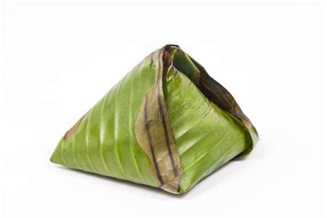 Original Traditional Nasi Lemak Wrapped in Banana Leaf Stock Photo - Image of famous, culture ...