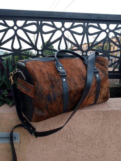 Big Dark Brown Leather Travel Bag - Lomak Stores