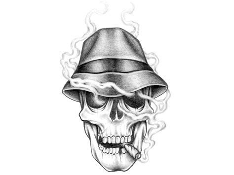 Gangster Skull Drawing at PaintingValley.com | Explore collection of Gangster Skull Drawing