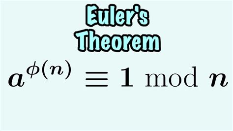 Euler's Theorem | Road to RSA Encryption #8 - YouTube