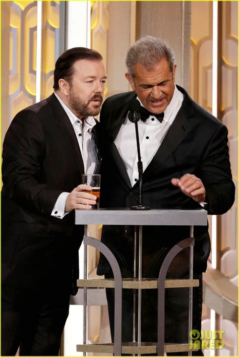 Mel Gibson & Ricky Gervais at Golden Globes 2016 - Full Video: Photo ...