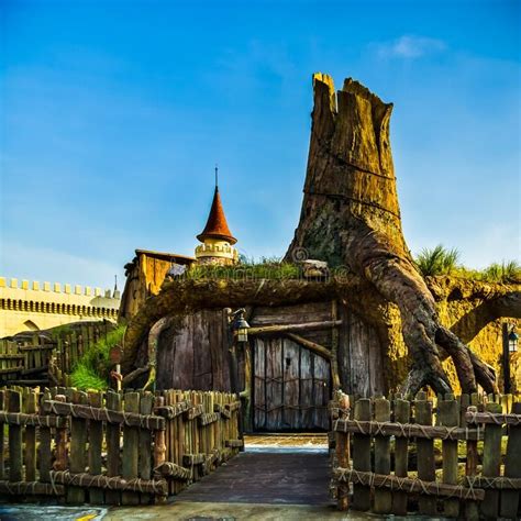 Shrek, Universal Studios Singapore, Swamp, Attraction, House, Stock ...