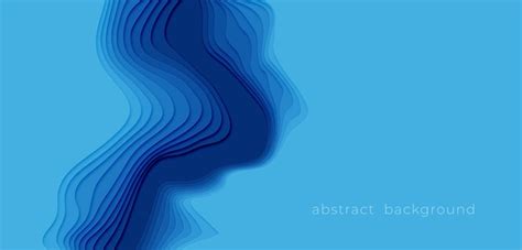 Free Vector | Cut out paper design style Blue abstract background. Blue ...