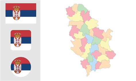 Map and flag of Serbia 8212055 Vector Art at Vecteezy