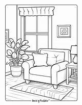 Living Room Coloring Pages  Cabinets Matttroy sketch template