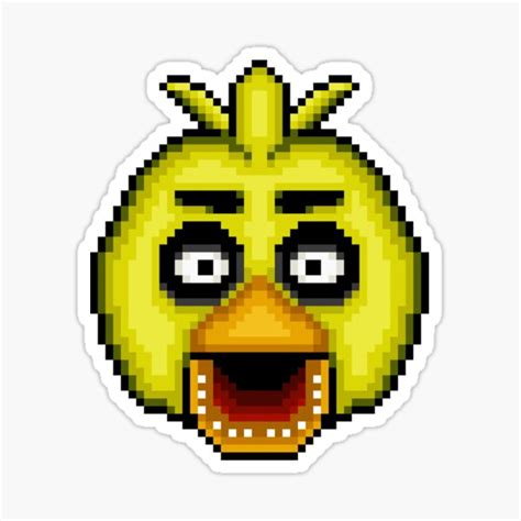 "Five Nights at Freddy's 1 - Pixel art - Chica" Sticker for Sale by ...