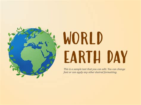 Free - World Earth Day PowerPoint Template and Google Slides Theme